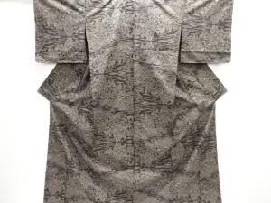 未使用品　家屋風景模様織り出し本場泥大島紬着物(9マルキ)